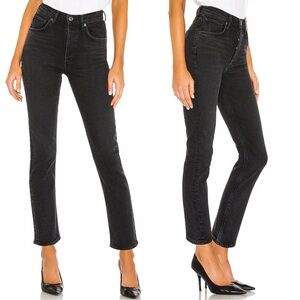 AGOLDE Riley High Rise Straight Crop Jeans